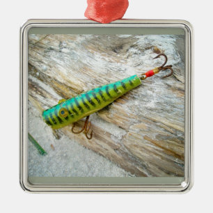 L Cooper Goo Goo Eyes Antique Fishing Lure Metal Ornament