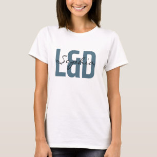 L&D Nurse Personalised Name Bold Typography T-Shirt