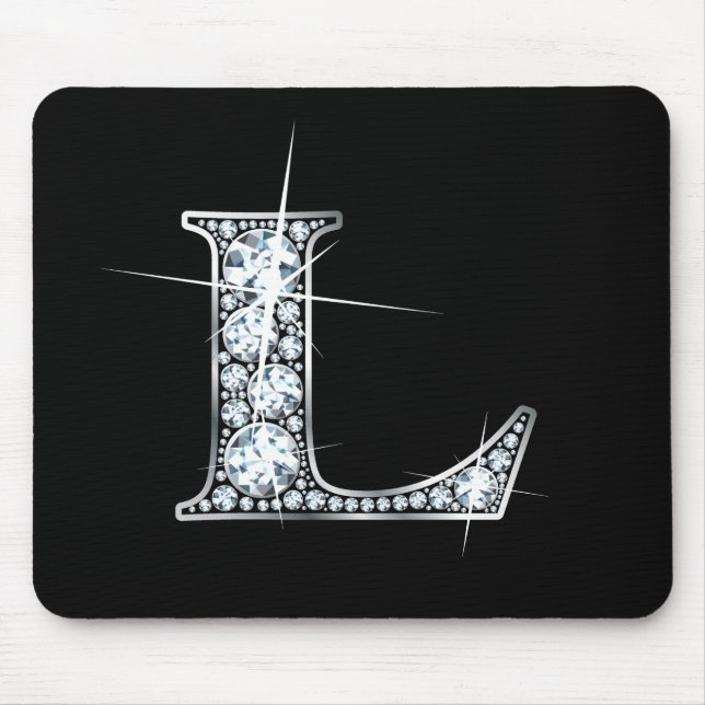 L "Diamond Bling" Print Mousepad (Front)