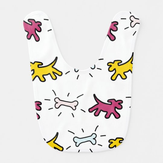 L Dog and Bone Graffiti Style Baby Bib 2