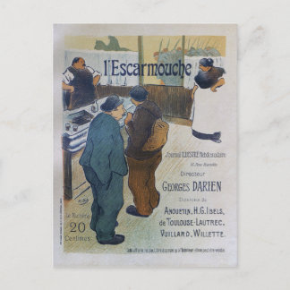 L Escarmouche, 1893 French Vintage Poster Postcard