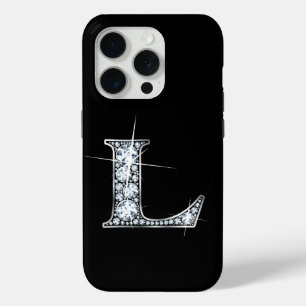 L Faux Diamond Monogram iPhone 15 Pro Case