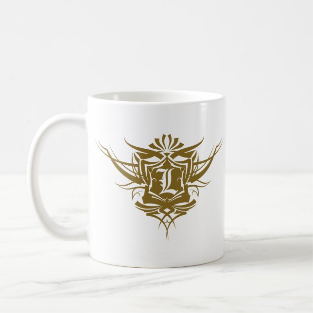 L gold Gothic Tattoo Coffee Mug (Left)