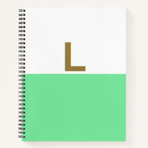 L Gold Initial Notebook