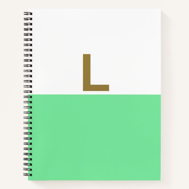 L Gold Initial Notebook (Front)