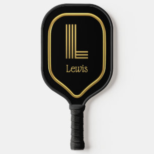 L Gold Initial Pickleball Paddle