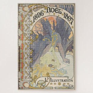 L’Illustration, Noël, 1896 by Alphonse Mucha Jigsaw Puzzle