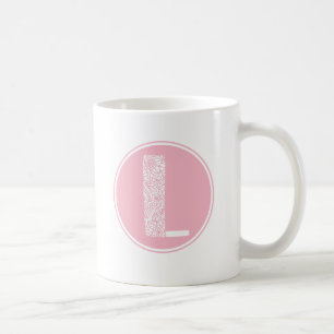 L Initial Floral Monogram Coffee Mug