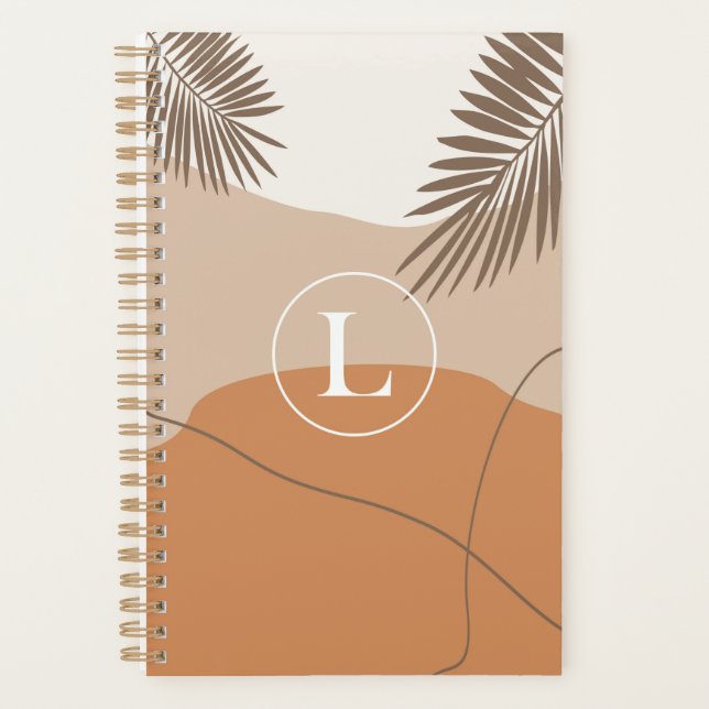 L - Initial Monogram Letter L Abstract Design Planner (Front)