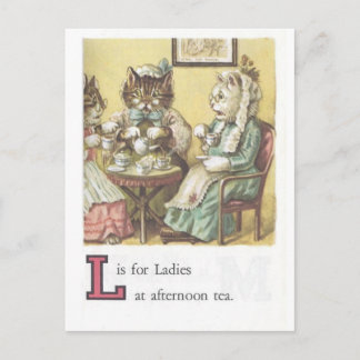 L is for Ladies Postcard