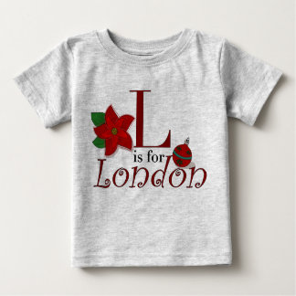 L is for London, Baby's First Christmas T-shirt