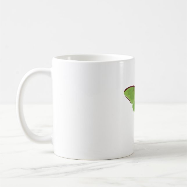 L is for Luna Moth Coffee Mug (Left)