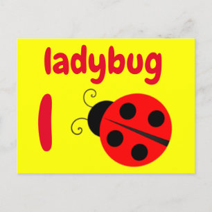 l - ladybug flash card