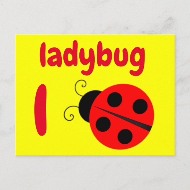 l - ladybug flash card (Front)