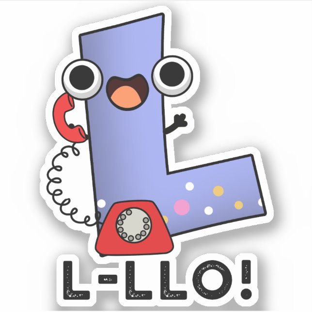 L-llo Funny Letter L Pun  (Front)