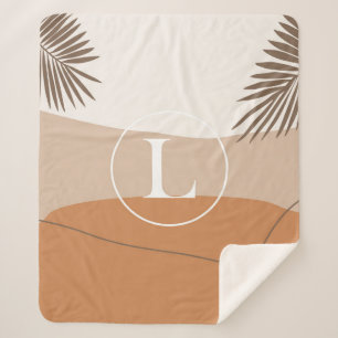 L - Lnitial Monogram Letter L Abstract Design Sherpa Blanket