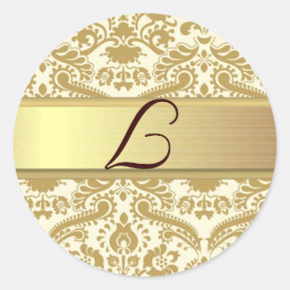L Monogram Classic Round Sticker