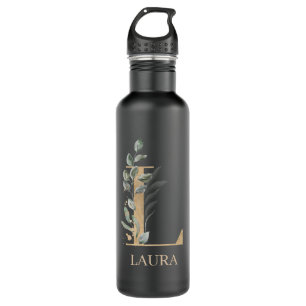 L Monogram Floral Personalised 710 Ml Water Bottle