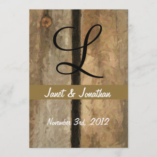 "L" Monogram Invitation