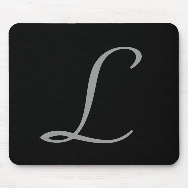 L :: Monogram L Elegant Mousepad - Initial Letter (Front)
