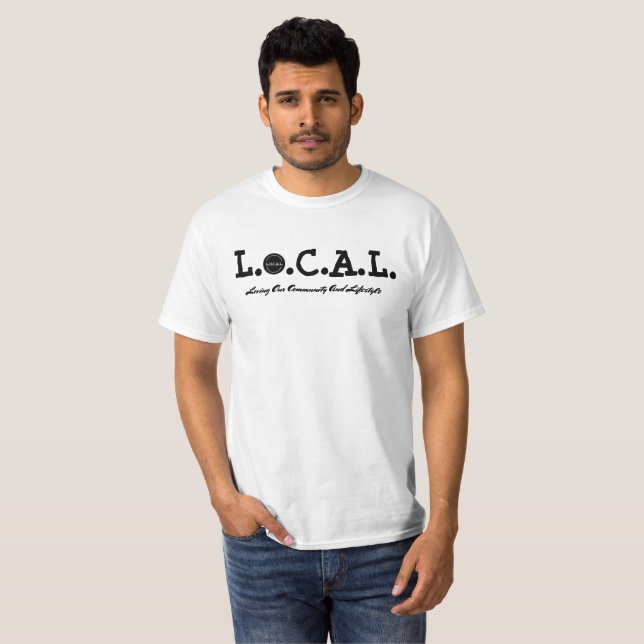 L.O.C.A.L Black and White T-shirt (Front Full)