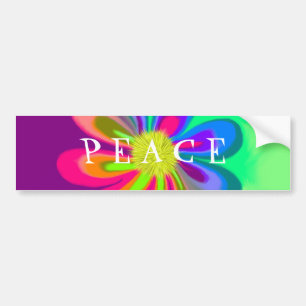 L O V E Flower Bumper Sticker