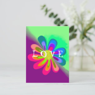 L O V E Flower Postcard