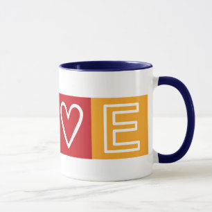 L-O-V-E - Heart and Peace Sign Mug