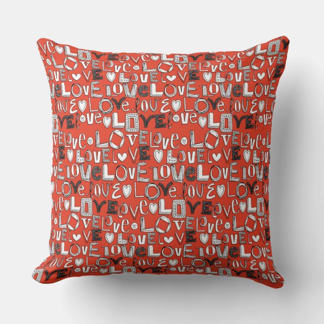 l o v e LOVE red Cushion (Front)