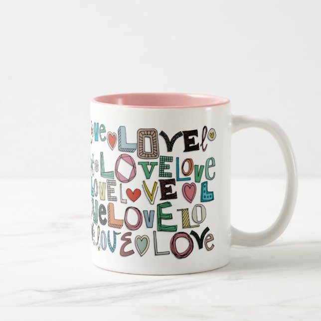 l o v e LOVE Two-Tone Coffee Mug (Right)