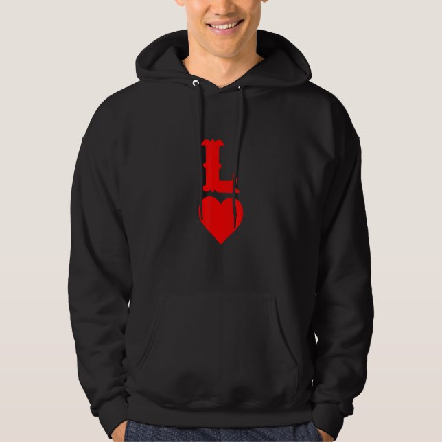 L Of Hearts Love Couples Valentines Day Gifts for  Hoodie (Front)