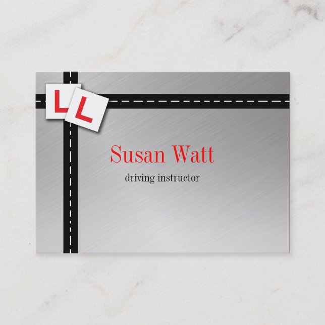 L Plate Driving Instructor Business Card (Front)