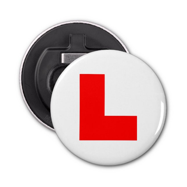 L-Plate Learner Driver / Bachelorette Hen Night Bottle Opener (Front)