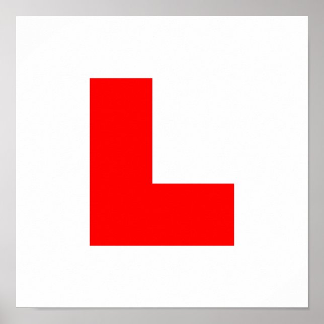 L-Plate Learner Driver / Bachelorette Hen Night Poster (Front)