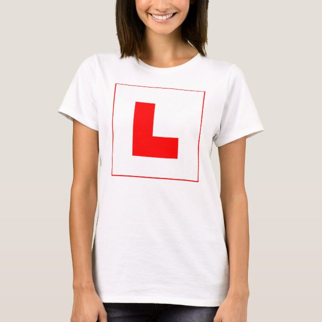 L-Plate Learner Driver / Bachelorette Hen Night T-Shirt (Front)