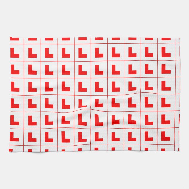 L-Plate Learner Driver / Bachelorette Hen Night Tea Towel (Horizontal)