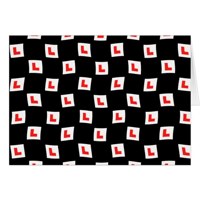 L-plate learner driver wallpaper black background (Front Horizontal)