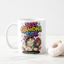 L&S Best Grandma Ever Cat Happy Grandparents
