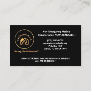 L.W.H. Properties, LLC calling card