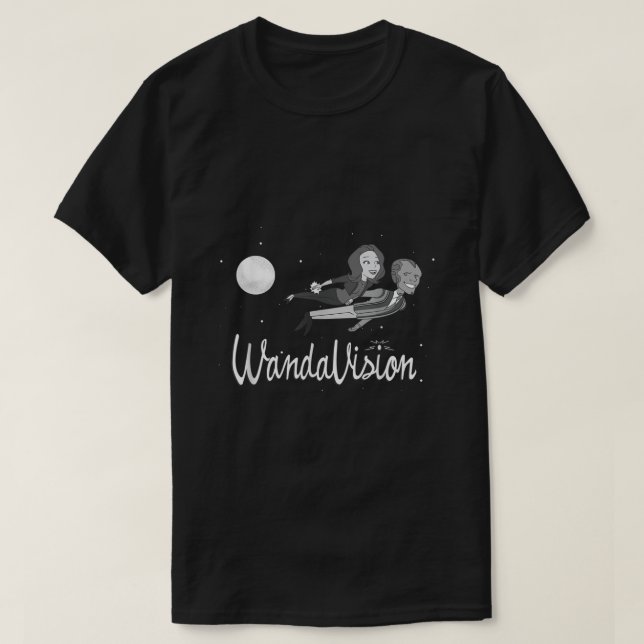 l WandaVision Wanda and Vision 60s Moonlight Fligh T-Shirt (Design Front)