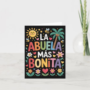 La Abuela Más Bonita Mum Cute Abuela Grandma Mothe Card
