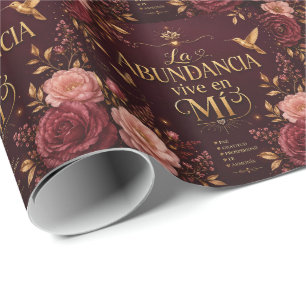 La Abundancia Vive en Mí Christian Inspirational Wrapping Paper