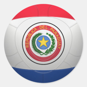 La Albirroja - Paraguay Football Classic Round Sticker