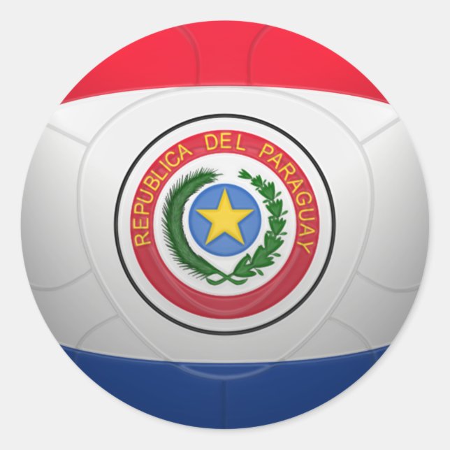 La Albirroja - Paraguay Football Classic Round Sticker (Front)