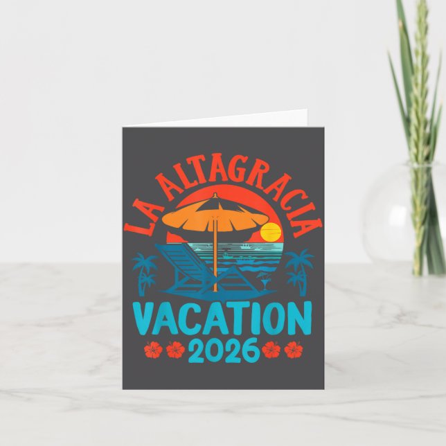 La Altagracia 2026 Vacation Beach Summer Vibes  Card (Front)