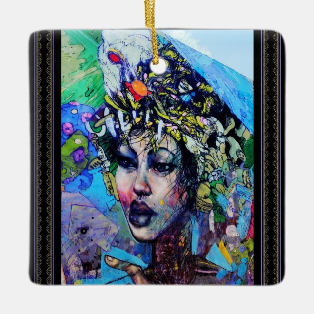 LA Art Ceramic Ornament (Front)