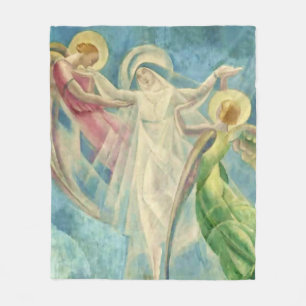 “La Asuncion de Maria” by Angel Zarraga Fleece Blanket