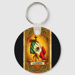 La bandera 16 chicano mexican heritage flag art key ring