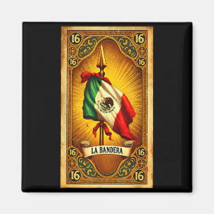 La bandera 16 chicano mexican heritage flag art magnet