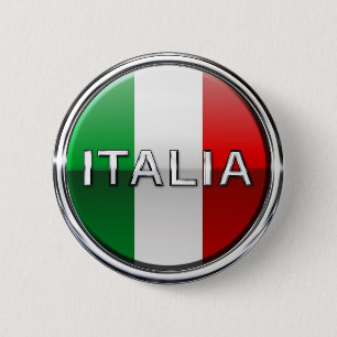 La Bandiera - The Italian Flag 6 Cm Round Badge